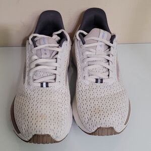 Brooks Women's White and Tan Running Shoes
